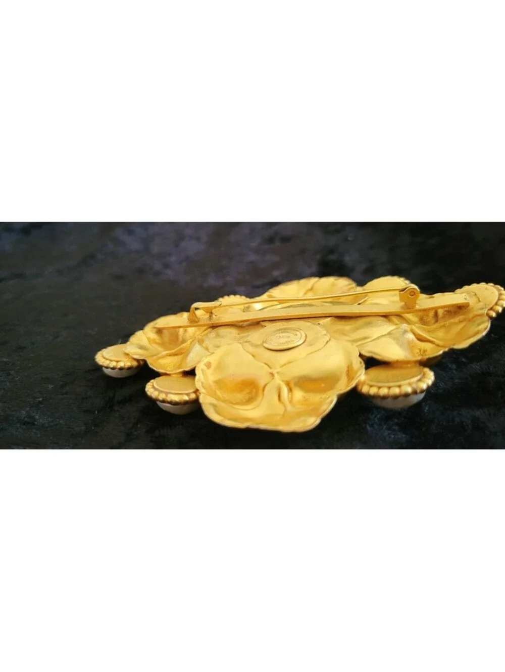 Rare gold-tone brooch by Dominique Aurientis